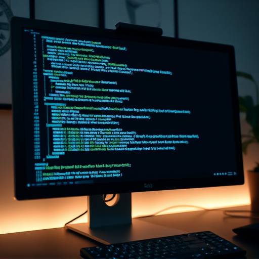A computer screen displaying lines of code, representing web development and programming.
