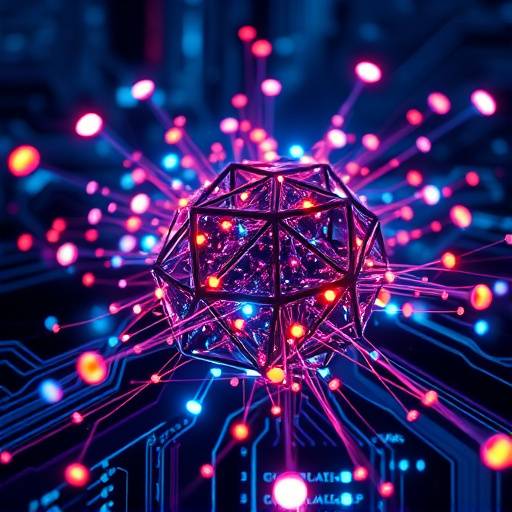 A futuristic image representing quantum computing with qubits and complex algorithms.